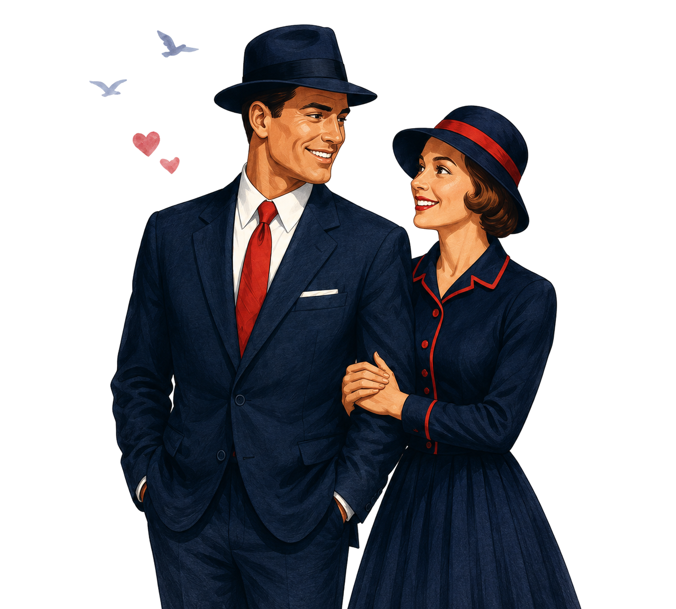 A happy, well-matched couple